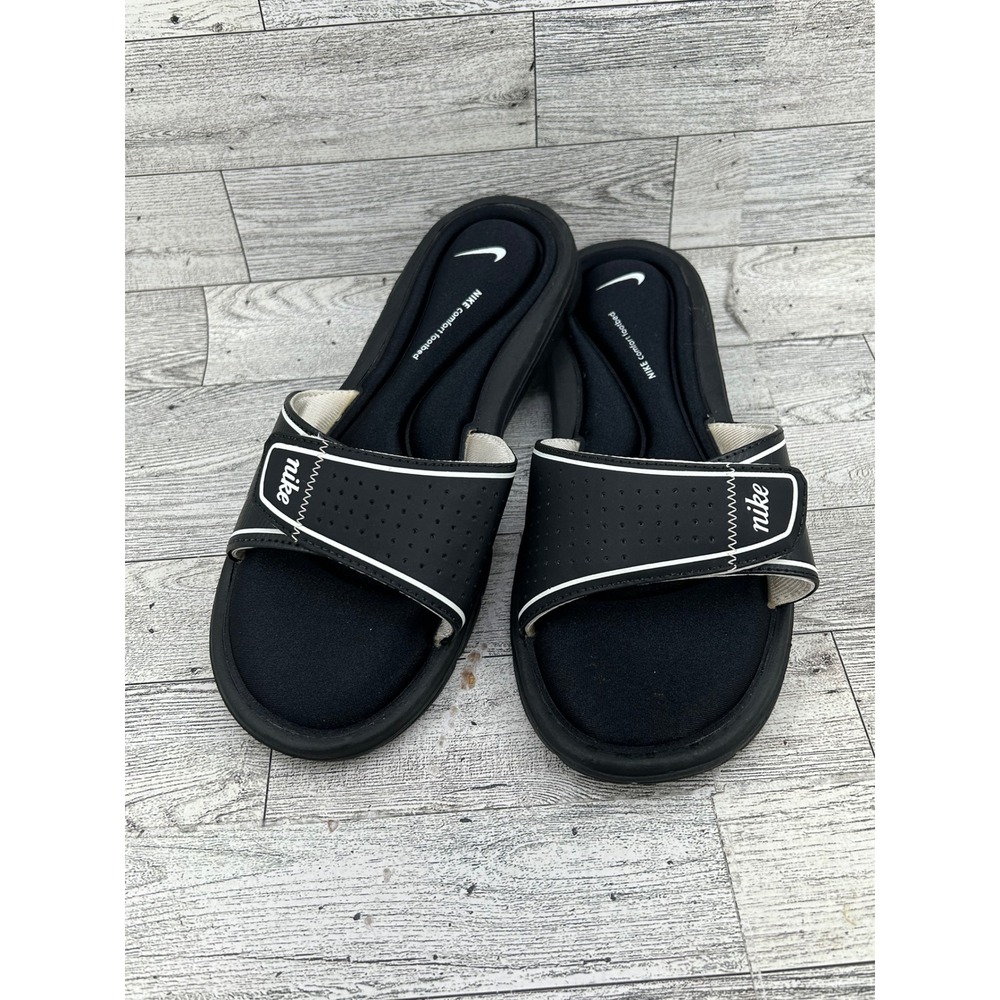 Nike Ultra Comfort 3 Women‎ Slide Sandals Black White AR4343-011 Size 8